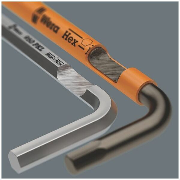 Wera Hex Plus Allen Wrench Set, Retainer Ball, 9-Piece, Color