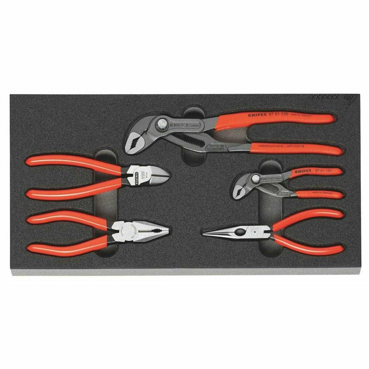 Knipex Pliers Set in Rigid Foam Inlay, 5 Pieces