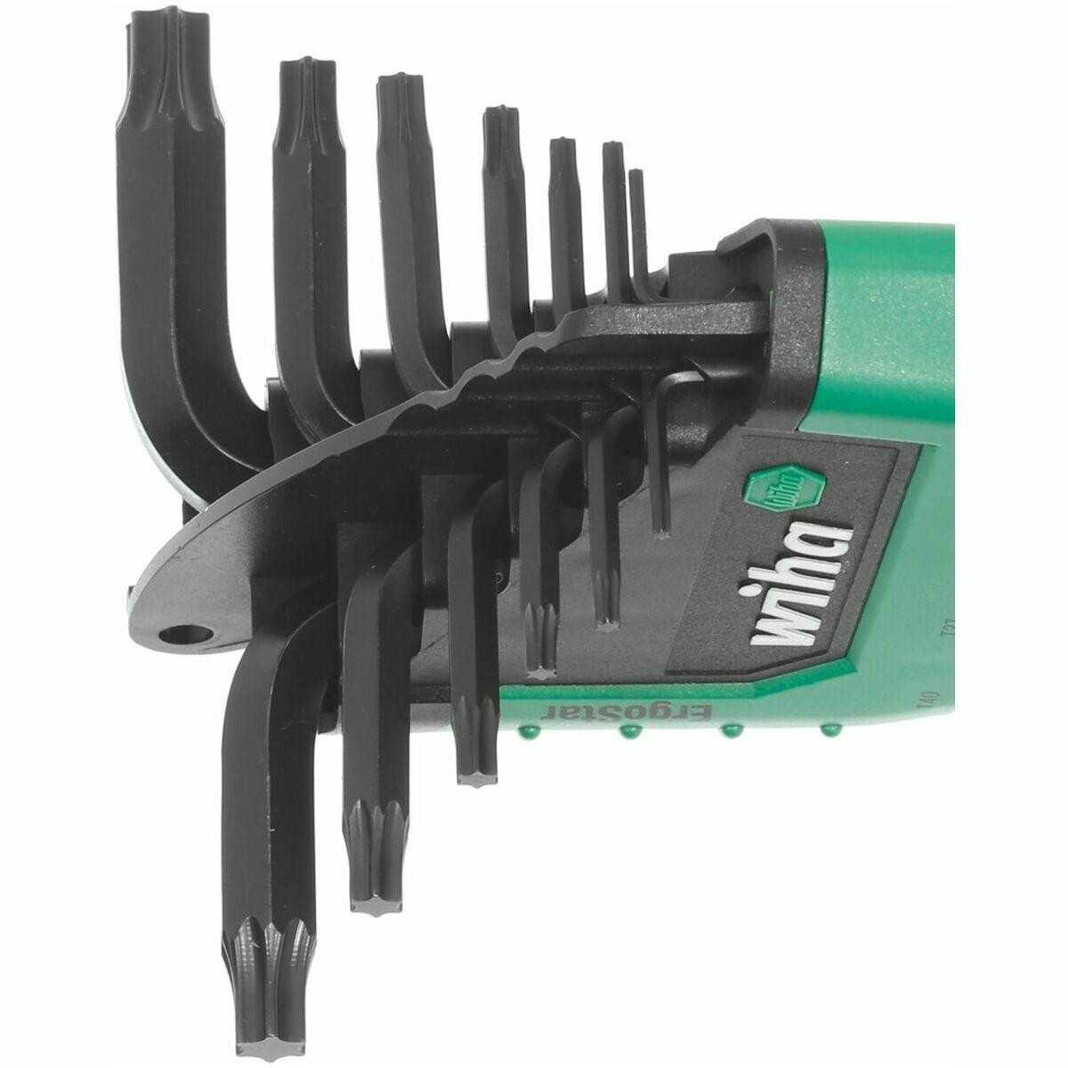 Wiha Torx® key L-wrench set, with MagicSpring® retainer function