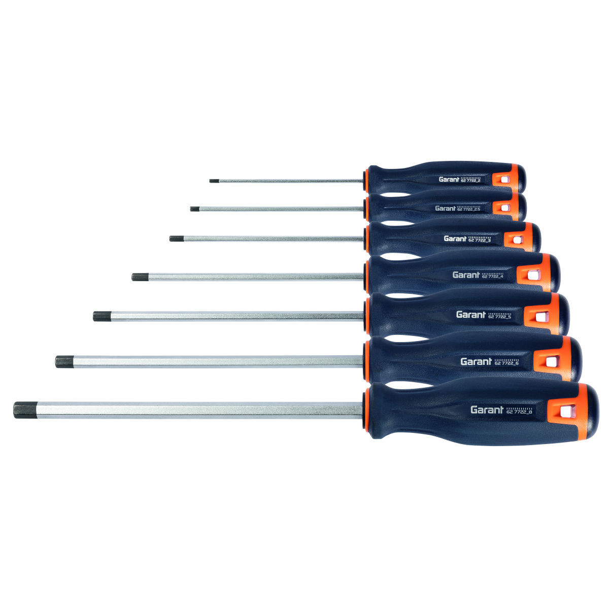 Garant Hexagon Screwdriver Set of 7, Straight, with Power Grip