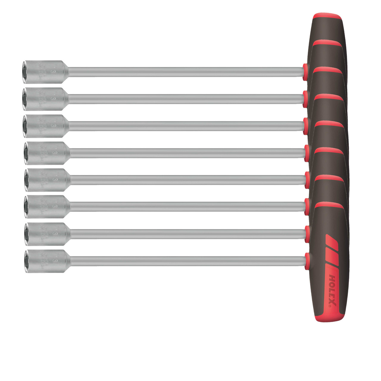 Holex Nut Driver with T-handle Set of 8 - Inch