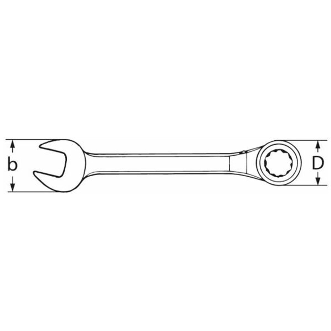 Gedore 6017480 Double ended ring spanner offset 17x19 mm — EIO.com