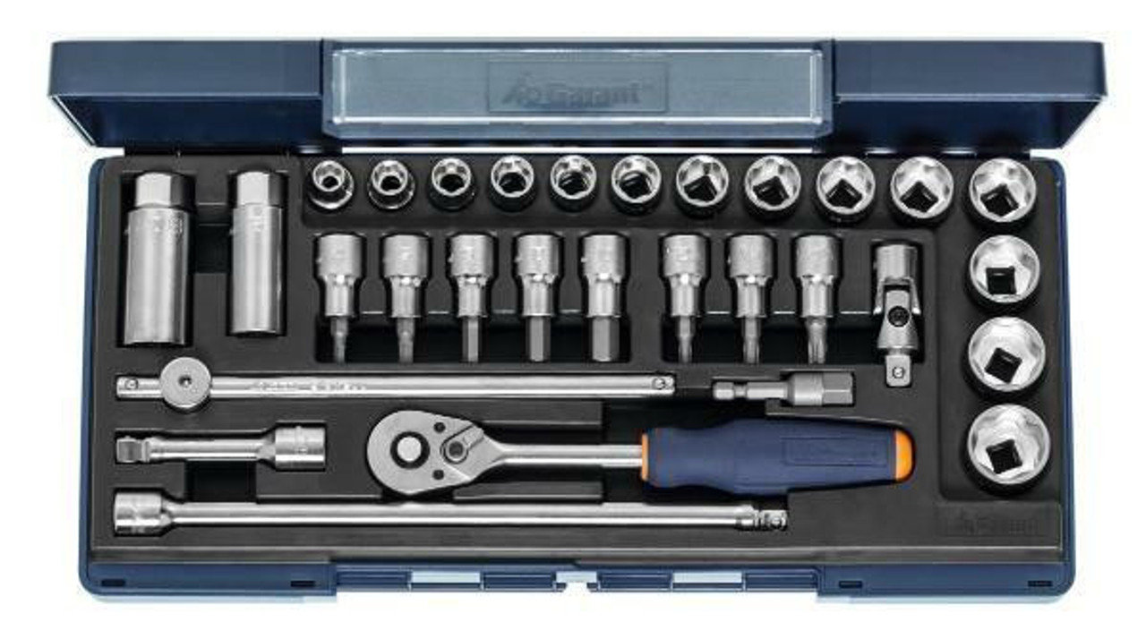 yo desarrollo de vamos a hacerlo Garant 3/8 inch 30 piece Precision Socket Set ABS Case