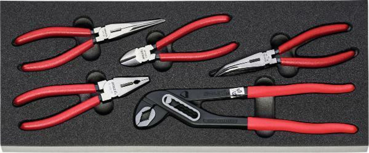 5 Piece Knipex Pliers Set in Ridged Foam Inlay