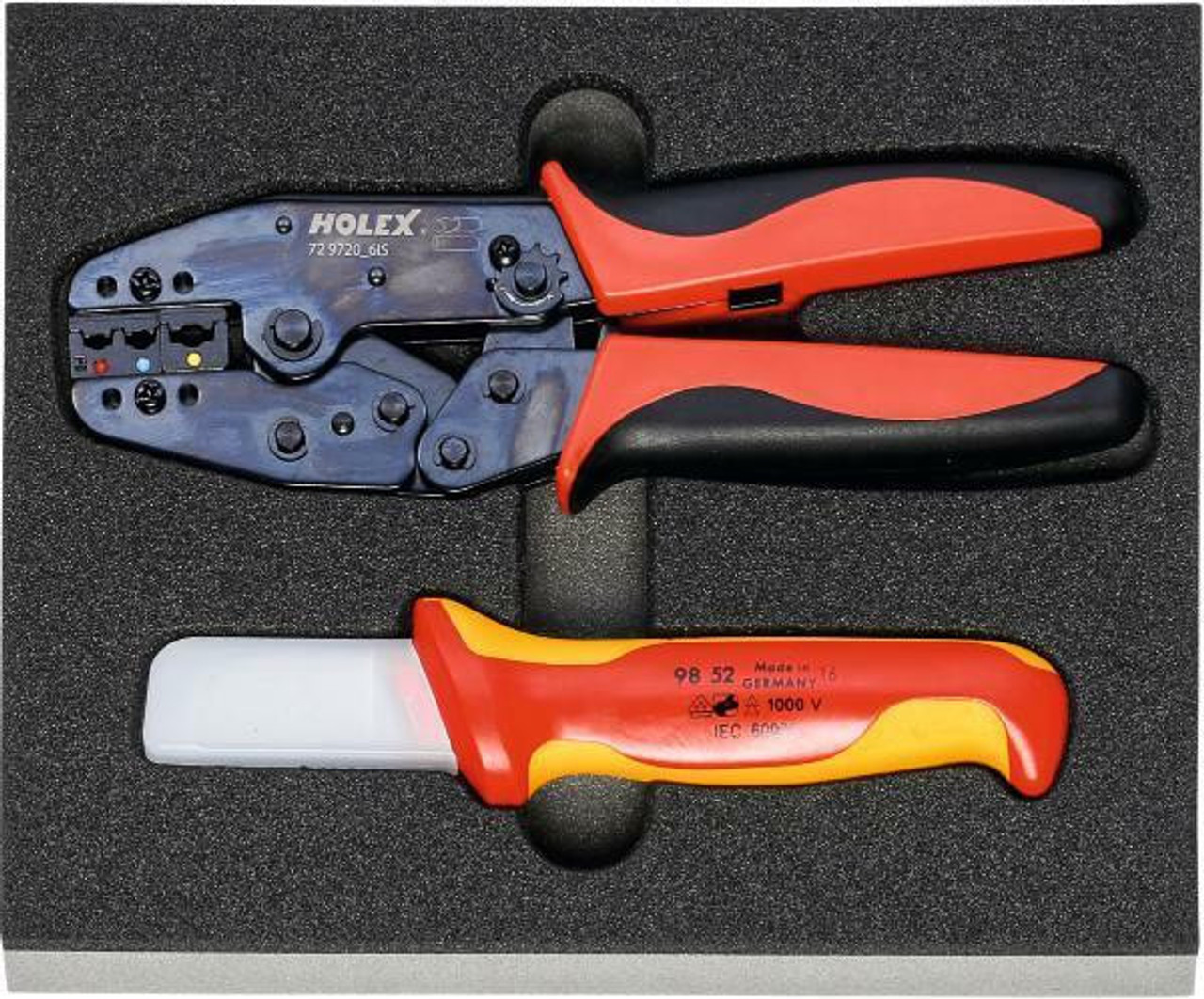 Knipex Wire Stripping Set 2 Tools in Rigid Foam Inlay