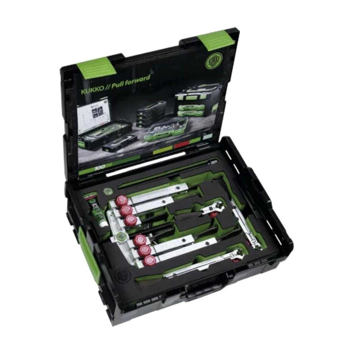 Kukko 13-piece universal puller set (2-jaw and 3-jaw) with narrow