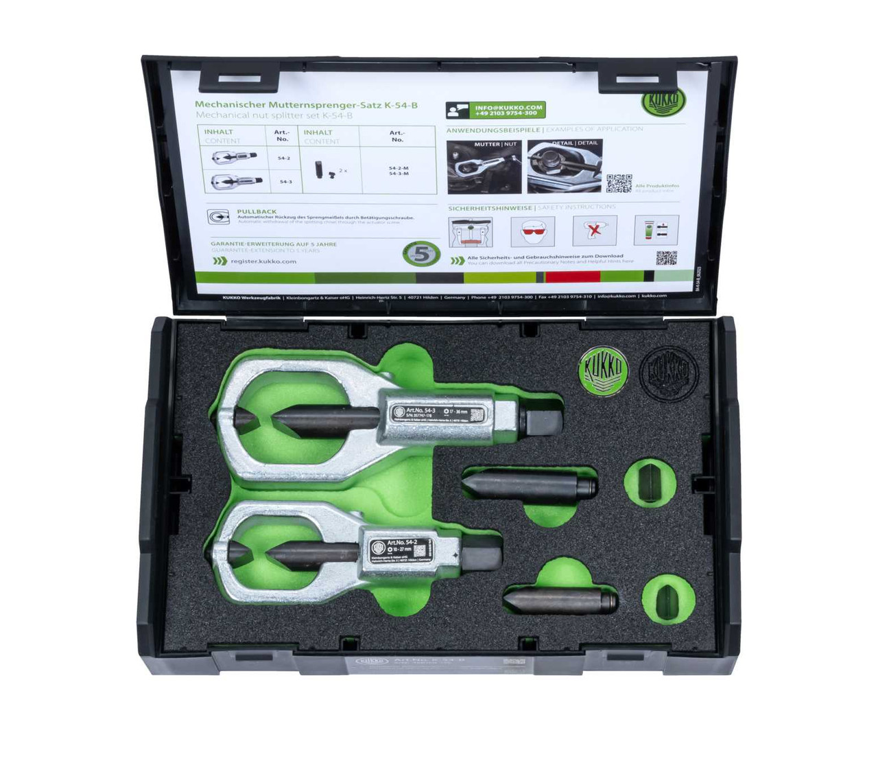 Kukko Mechanical Nut Splitter Set K-54-B