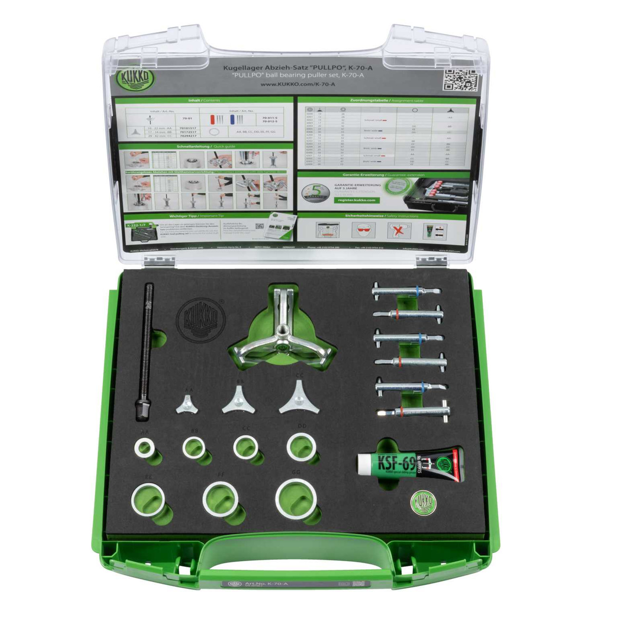 Kukko PULLPO Ball Bearing Puller Set K-70-A