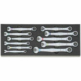 Wera Joker Metric Combination Ratcheting Wrenches in Rigid Foam Inlay, Set of 11