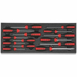 Holex Torx and Hexagon Screwdrivers in Rigid Foam Inlay, Set of 14