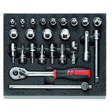 HOLEX Socket set 3/8 inch