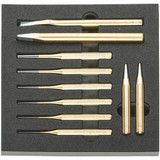 10 Piece Chisel/Pin Punch Tools Set in Foam