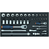 GARANT Socket set 1/4 inch and 1/2 inch