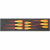 Holex Insulated Screwdriver Set in Rigid Foam Inlay, 9 Pieces
