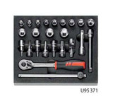 26 Piece Holex 3/8 Drive 6 Point Socket Set Holex U95371 26