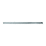HOLEX Flexible steel rule narrow, stainless matt finished with graduations on rear
