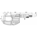 Mitutoyo 293-821-30 Digital Outside Micrometer   421500 0-25 schematic