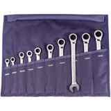 GARANT Open ended spanner / ratchet ring spanner set, in a tool wallet