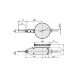 Mitutoyo Series 513 Horizontal Type Dial Test Indicator schematic