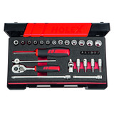 HOLEX Socket set 1/4 inch square drive 29 pieces