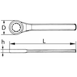 614833 Holex Single ended ratchet ring spanner fully insulated
