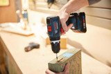 Bosch 18V EC Brushless Connected-Ready 1/2 In. Hammer Drill/Driver with (1) CORE18V® 4 Ah Advanced Power Battery in use alternate view