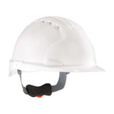 Vented Hard Hat, HDPE Shell, 6-Point Polyester Suspension, Wheel Ratchet Adjustment side view