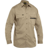 Bisley® Long Sleeve Ripstop Work Shirt with X-Airflow™ Ventilation tan front