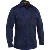 Bisley® Long Sleeve Ripstop Work Shirt with X-Airflow™ Ventilation navy front