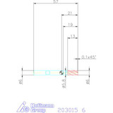 HOLEX Pro INOX solid carbide milling cutter HPC, AlCrN, ⌀ f8 DC: 6mm schematic 2