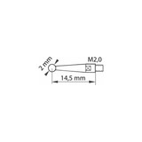 Mahr Lever dial indicator contact point length 14.5 mm, Measuring range per direction / Body ⌀: 0,1/40mm schematic 2