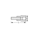 Stahlwille Hexagon bit socket, long, 1/2 inch schematic