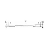 Garant Open Ended / Ratchet Ring Wrench Set of 10 in Tool Wallet schematic