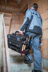 LS-BOXX, Stackable Tool and Accessory Storage detail view in use on the jobsite