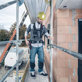 L-BOXX ProClick Hammer Holder S in use on jobsite with suspenders