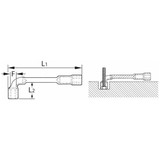 HOLEX Tubular socket wrench, angled