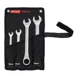 HOLEX Open ended spanner/ratchet ring spanner set, in a wallet