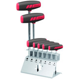 HOLEX Screwdriver set for Torx, with T-handle, in a sheet metal stand 7 pieces