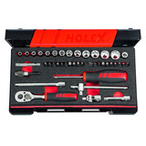 HOLEX Socket set 1/4 inch square drive 42 pieces