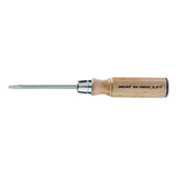 HOLEX Screwdriver for slot-head, with wooden handle