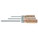 HOLEX Screwdriver set for Phillips, with wooden handle
