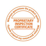 Mitutoyo guarantees the product quality "Proprietary Inspection Certificate"