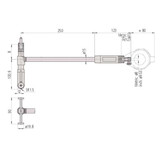 Bore Gage - Standard - 3/8″ Dia. - No Protective Cover: 6.5-10" diagram