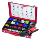 HOLEX Crimping set for terminal sleeves including crimping tool