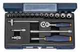 4062406060244 Garant 1/4 inch Square Drive Socket Set 19 piece Size 6 ABS Case PUR Foam Inlay Garant Tools 630162 6