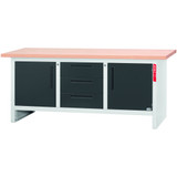 HOLEX Workbench with 3 drawers and 2 swing doors