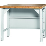 GARANT GridLine Vario Basic workbench with rear panel, height 850 mm, Bamboo worktop