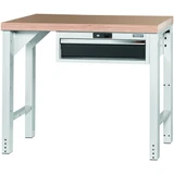 GARANT GridLine Vario workbench with drawer casing 24G, height 850 mm, Beech marine ply worktop, 20x20G
