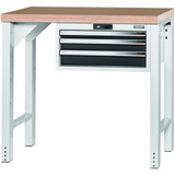 GARANT GridLine Vario workbench with drawer casing 24G, height 950 mm, Beech marine ply worktop, 20x20G
