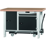 GARANT GridLine Workbench with undercarriage, without height adjuster and vice, with beech marine ply worktop, 20x20G